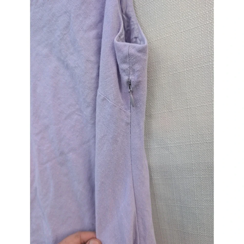 Chadwicks Vintage 90s Dress Set Womens 10P Lilac Linen Coastal Grandmother